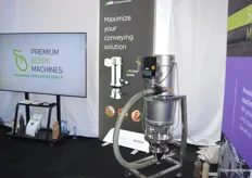 Een Piab-machine van Aalberts Advanced Mechatronics in de stand bij Premium Seeds Machines